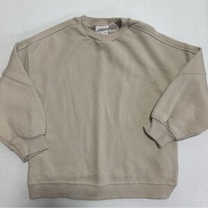 Zara Light Beige Crewneck Sweater